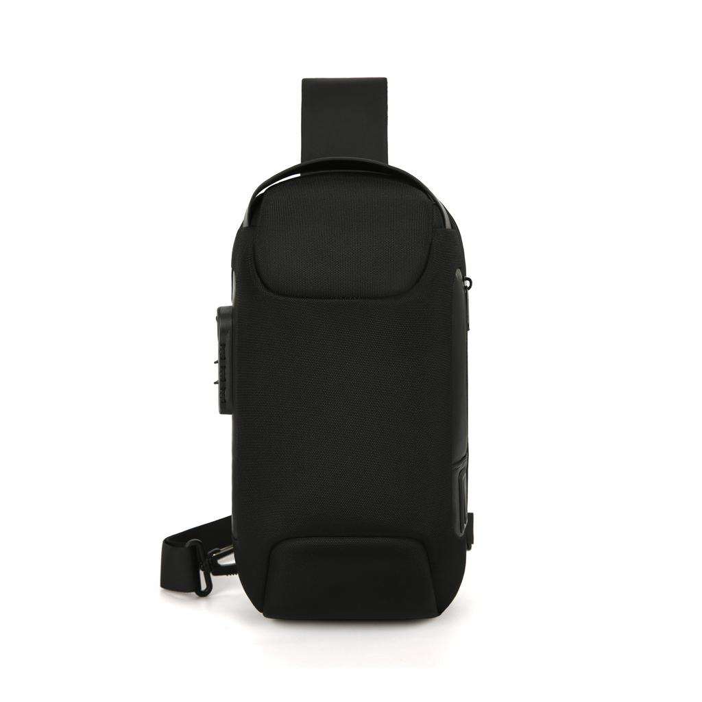 Chest Bag Shoulder Bag Men's Password Crossbody Bag Black Large Capacity Sports Motorcycle Bag One Shoulder Crossbody Men's Chest Bag