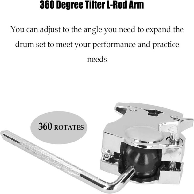 Komplettes Schlagzeug-Montageset mit verstellbarer Klemme, Metall-Kuhglocke und Drumstick für verschiedene Schlagzeuganwendungen und Setups