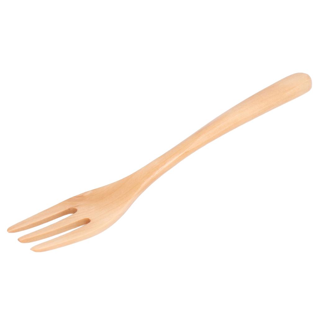 Fruit Salad Fork Harmless Wooden Fork Lunch Dessert Fork Kitchen Cutlery for Office Outdoor