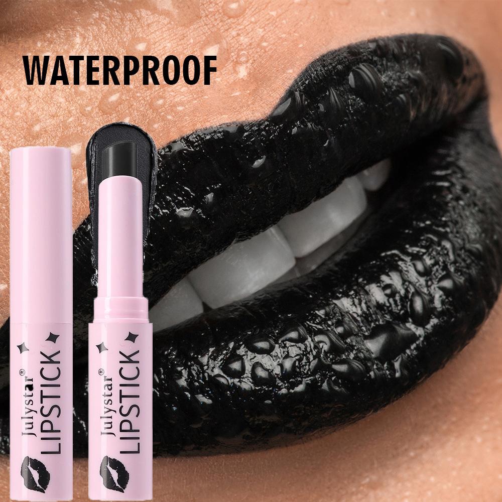 8 Colors Sexy Black Lipstick Waterproof Long Lasting Color Rendering Non-stick Velvet Lipstick Pencil Woman Makeup Cosmetics