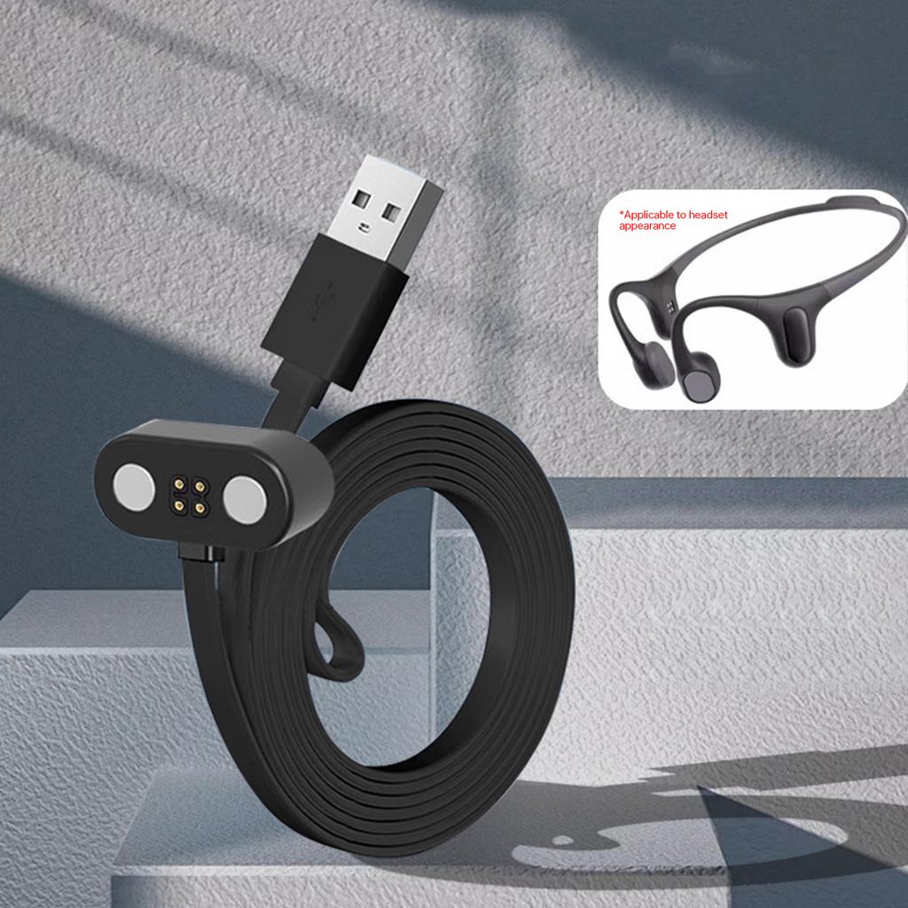 Lightweight and Portable Magnetic Charger Cord for Mojawa RunPlus Headphones Safe and Efficient Charging Wire 38cm