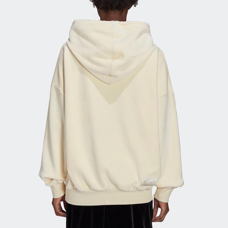 Adidas Originals X Angel Chen Kolaborace Vzor s vyšívaným logem Sportovní mikina s kapucí Dámské mikiny Off-White GM8743