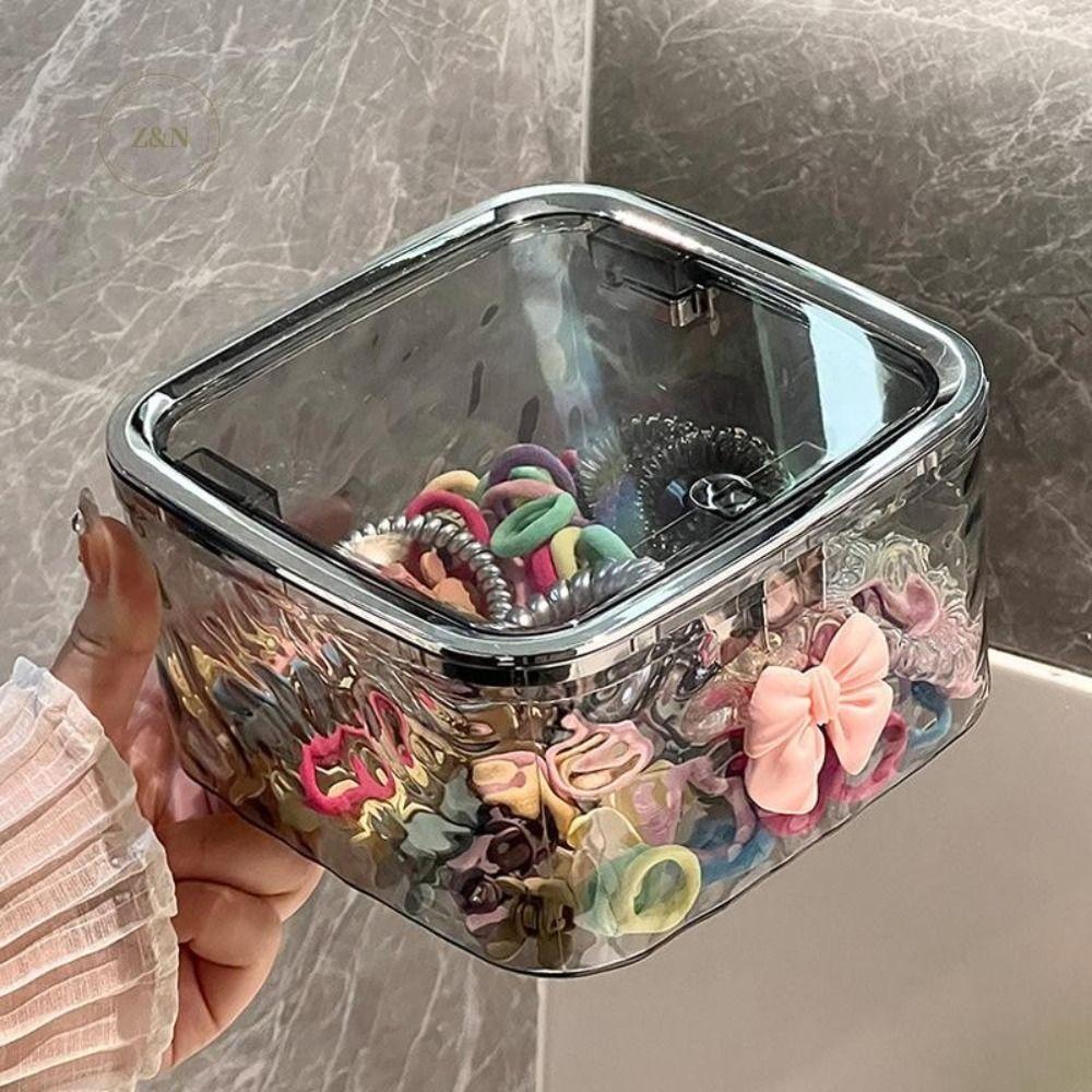 Push-type Jewelry Box Large Capacity Desktop Trash Can  for Headband Bows Cotton Swab Organization