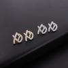 High Hip Hop XO Letter Pendant Necklace for Women Men, Fashion Creative Cubic Zirconia Exaggerated Hip Hop Rock Gift Jewelry