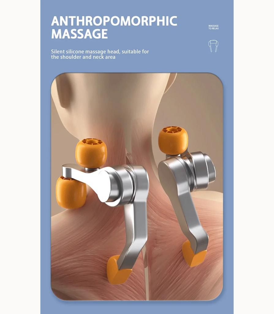 Portable Mini Relaxer Dredge Kneading Smart Electric Wrap Heated Trapezius Muscle Neck Multifunctional Shiatsu Massage Shawl