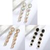 Geometric Style Drop Earrings For Women Alloy Crystal Tassel Fashion Jewelry