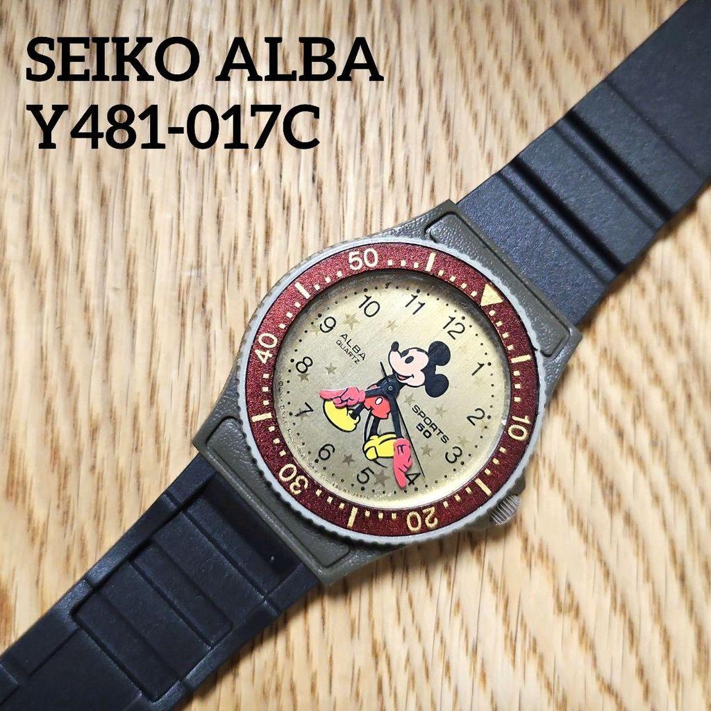 [USED] SEIKO ALBA Y481-017C Mickey Mouse Battery Strap