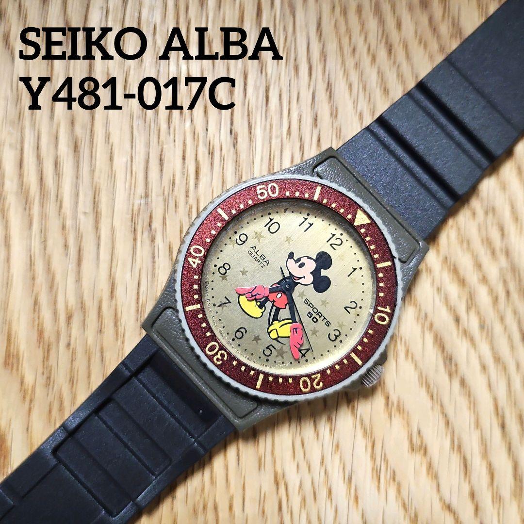 

[Б/У] SEIKO ALBA Y481-017C Микки Маус Батарейка Ремешок
