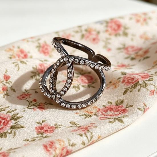 Yousheng Scarf Ring Clip Exquisite Scarf Slides Buckle with Rhinestones Multi-use Round Circle Clip Buckle for Women Scarves Neckties Bag Charms