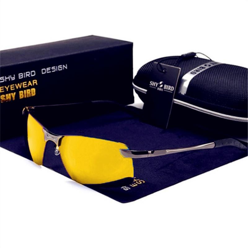 Uomo Giallo Visione notturna di fascia alta Montatura in metallo Occhiali  da guida UV polarizzati Occhiali da sole acquista in modo economico —  spedizione gratuita, recensioni reali con foto — Joom