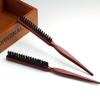 Triple Row Pig Bristle Hairdressing Comb with Pointed Tail and Nylon Teeth