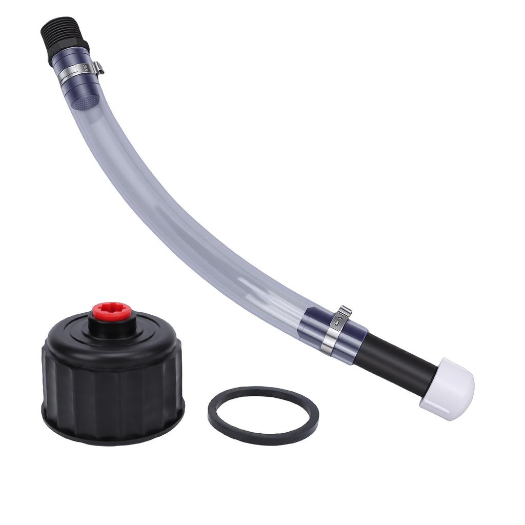 Racing Fuel Filler Hose Kit Replacement for Jegs 3 5 5.5 Gallon Jugs Fuel Jug Hose with Cap Black
