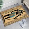 Crystal Velvet Anubis Print Area Carpet Bedroom Living Room Home Decoration Floor Mat Anti-Slip Mat Bedside Carpet