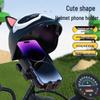 Electric Motorcycle Phone Holder with Helmet Sunshade for Takeaway Riders
