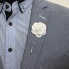 Lapel Flower Daisy Handmade Boutonniere Stick Brooch Pin Men's Accessories