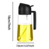 Flacone Spray per Olio d'Oliva per Versare Olio da Cucina Spezie Campeggio Dispenser con Coperchio Automatico Agitatore per Spezie