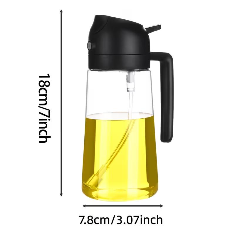 Flacone Spray per Olio d'Oliva per Versare Olio da Cucina Spezie Campeggio Dispenser con Coperchio Automatico Agitatore per Spezie