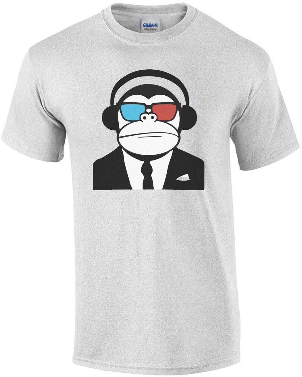 3D Ape Monkey Club Electro T-Shirt M