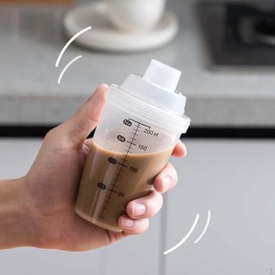 Shaker Bottle for Protein Powder Clear Small Easy Clean Multifunction Portable 200ml Drink Mixer