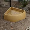 Tortoise Water Basin Easy to Clean Reptile Feeding Dish Corner Food and Water Dish Long-Lasting Terrarium Accessory Anti-Tipping