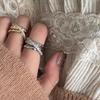 Multi-layer Zircon Open Ring Index Finger Ring Exaggerated Personality Couple Ring