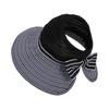 Summer Outdoor Sun Hat Children Fashion Striped Big Brim Empty Top Hat Travel Versatile Bow Sun Hat
