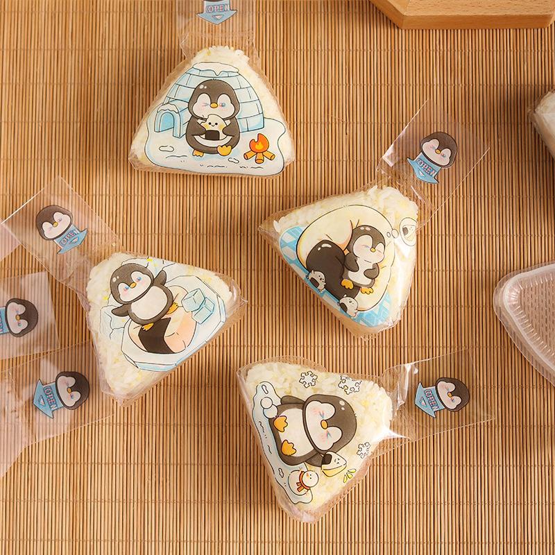50 Pezzi Cartoni Animati Giapponesi Carini Per Sacchetto Confezionamento Palla di Riso Triangolare Sacchetto per Onigiri Sushi con Nori Stampo per Preparare Sushi Accessorio Bento
