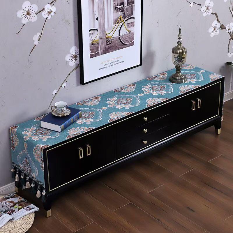 Europäischen Tv-schrank Abdeckung Tuch Tisch Flagge Quaste Tischdecke Tischläufer Haushalt Tv Arche Staubdichte Abdeckung Kommode Tuch