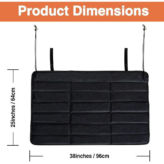 Universal Large Rear Bumper Guard For Cars 38 X 25 Inches SUV Trunk Mat For Preventing Scratches During Loading And Unloading Black