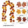 Artificial Maple Leaves Halloween Thanksgiving Decoration Autumn Fall Leaf Simulated Maple Leaf Garland Fallen Leaves Rattan