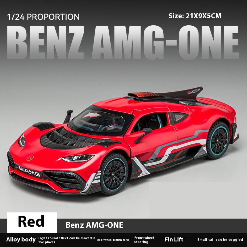 1:24 Mercedes Benz AMG ONE Alloy Sports Car Diecast Metal Model Simulation Sound & Light Toy Decorative Trendy Ornament For Boys