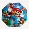 1PC Mario Bros. Super Mario Automatic Folding Umbrella, Automatic Folding Umbrella with 8 Ribs, Convenient for Outdoor Use  058