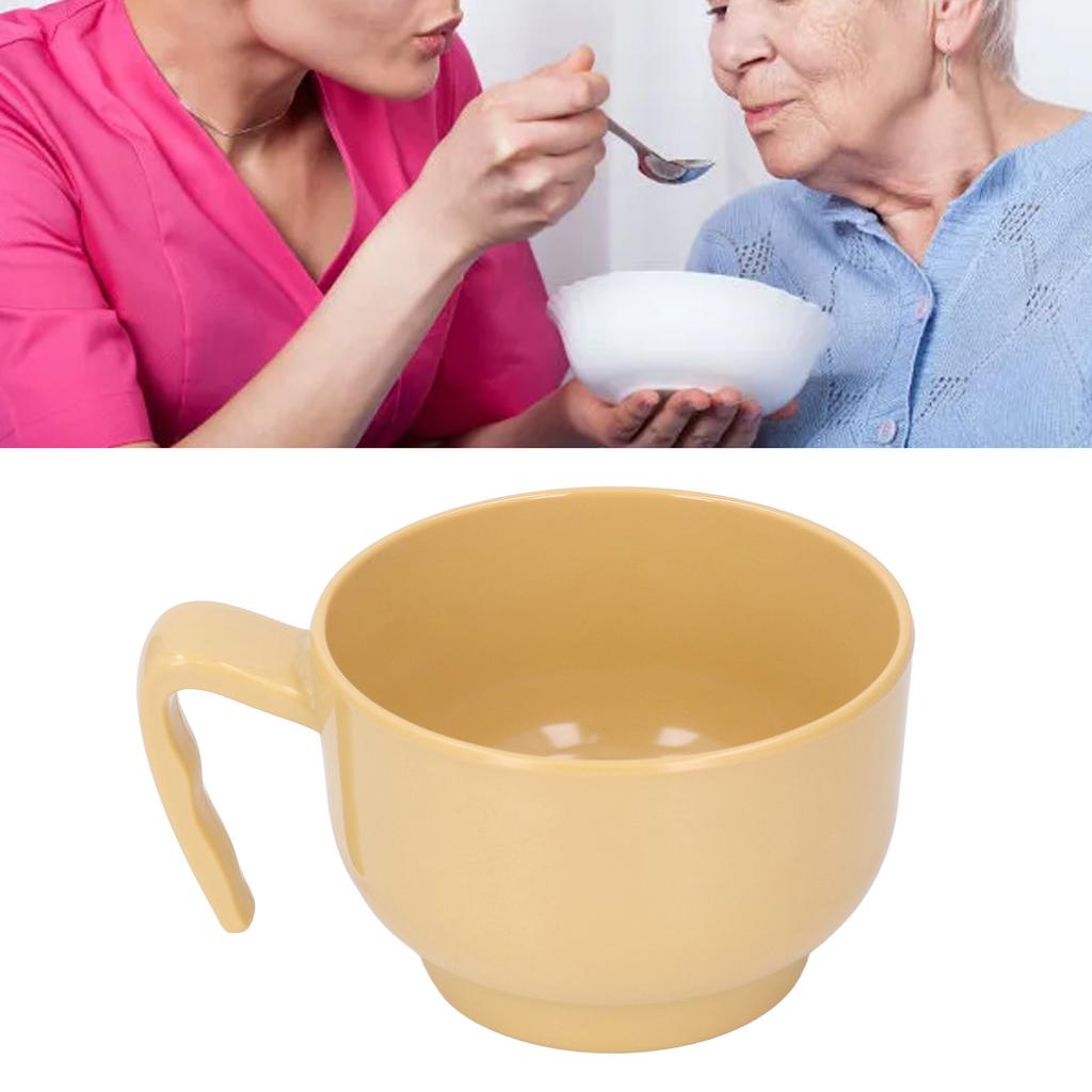 Spill Proof Suction Bowl with Handle Prevent Scald Skid Resistant Easy Feeding for The Elderly