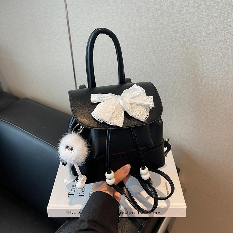 Backpack Small Bag Women's Summer New Versatile Fashion Simple Bow Portable Backpack