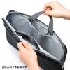 Sanwa Supply PC Inner Case with Cordura Zipper and Retractable High-Performance (15.6-inch Wide) Nylon, Water-Repellent Surface, Pocket, Handle,