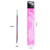 Russian-Style Double-Ended Nail Art Tool: Steel Cuticle Pusher & Slanted Polishing Head