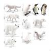 10 Pieces ColdClimate Animal Figures Miniature Figurines Freestanding Arctic