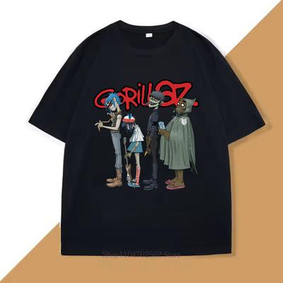 Gorillaz Graphic Print Tshirts Unisex Women Summer Streetwear Y2K Casual Fashion Oversize ONeck Short Sleeve Tops Tshirts