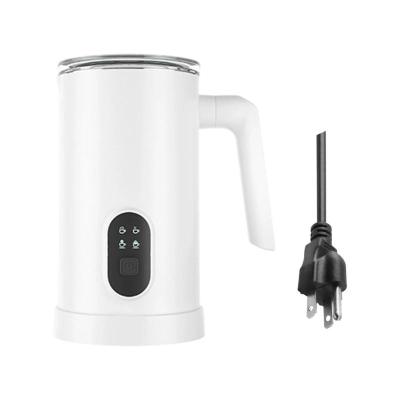 4 In 1 Electric Milk Frother Heater 350ml Stainless Steel Container Quick Foaming Function For Hot Chocolate Cappuccino