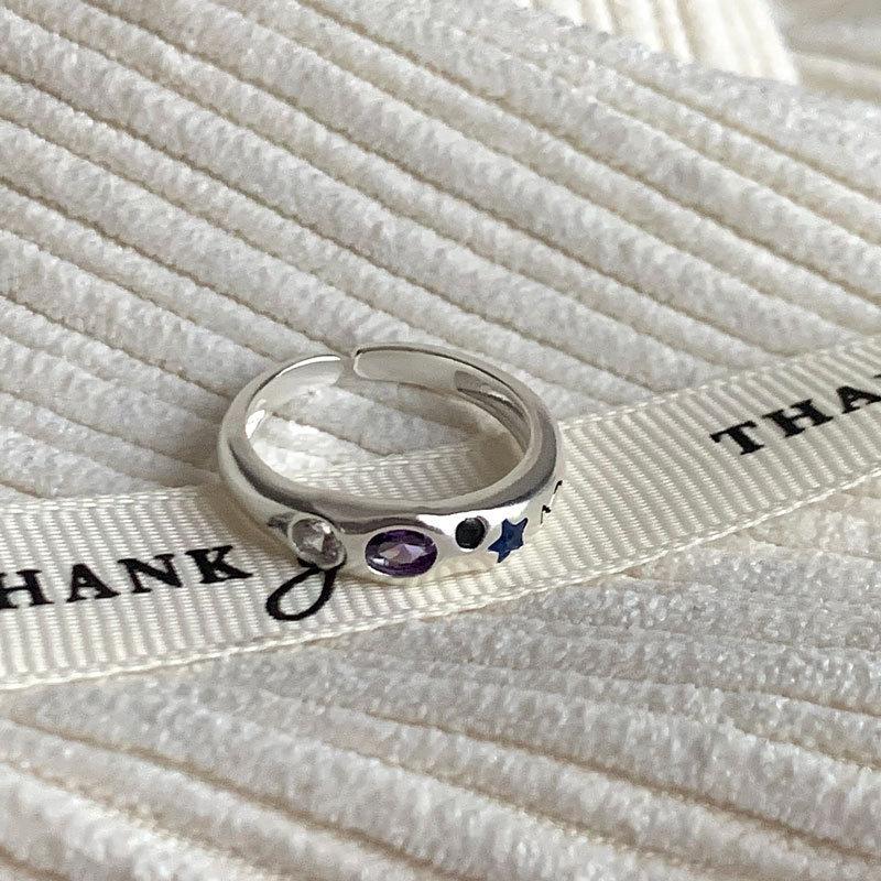 

Beautiful Heart Colorful Zirconia Ring For Women With Adjustable Design For Stylish Look J3857