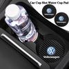 New 2026 2Pcs Car Interior Leather Coaster Anti-noise Water Cup Pad For VW Golf Polo Tiguan Touran Jetta Passat CC T5 GTI Magotan T-Cross EP1