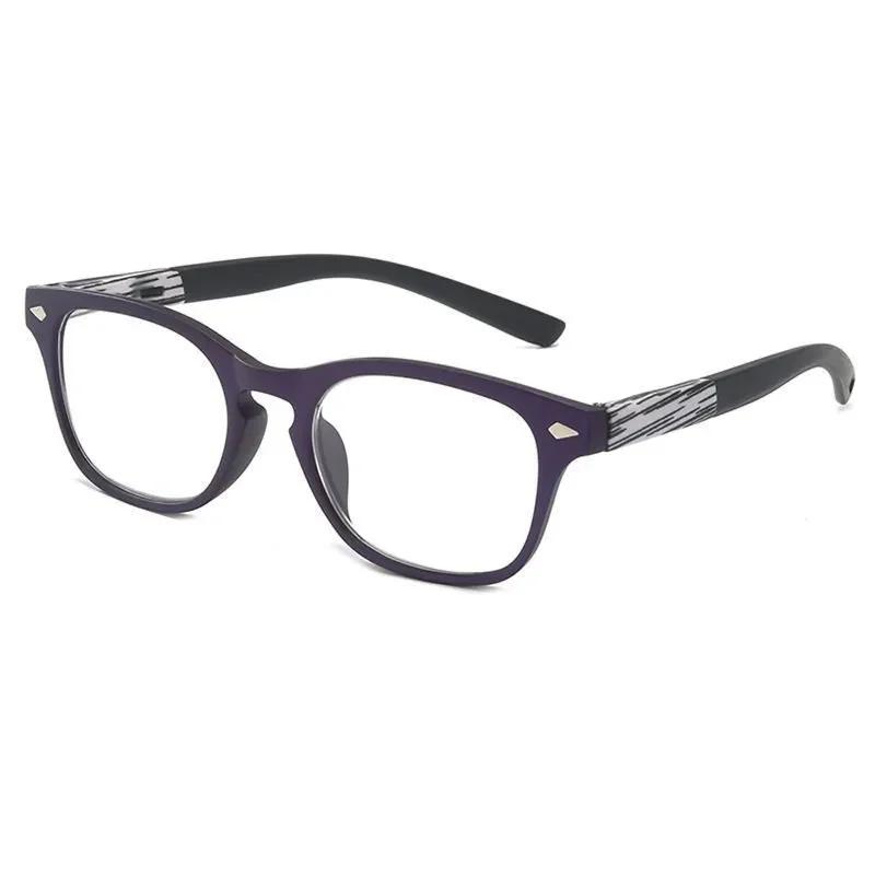 

Fashion Middle-aged Reading Glasses Women s Resin High-definition Presbyopia Eyewear Men s Large Frame Far Sight Eyeglasses 4.0 фіолетовий