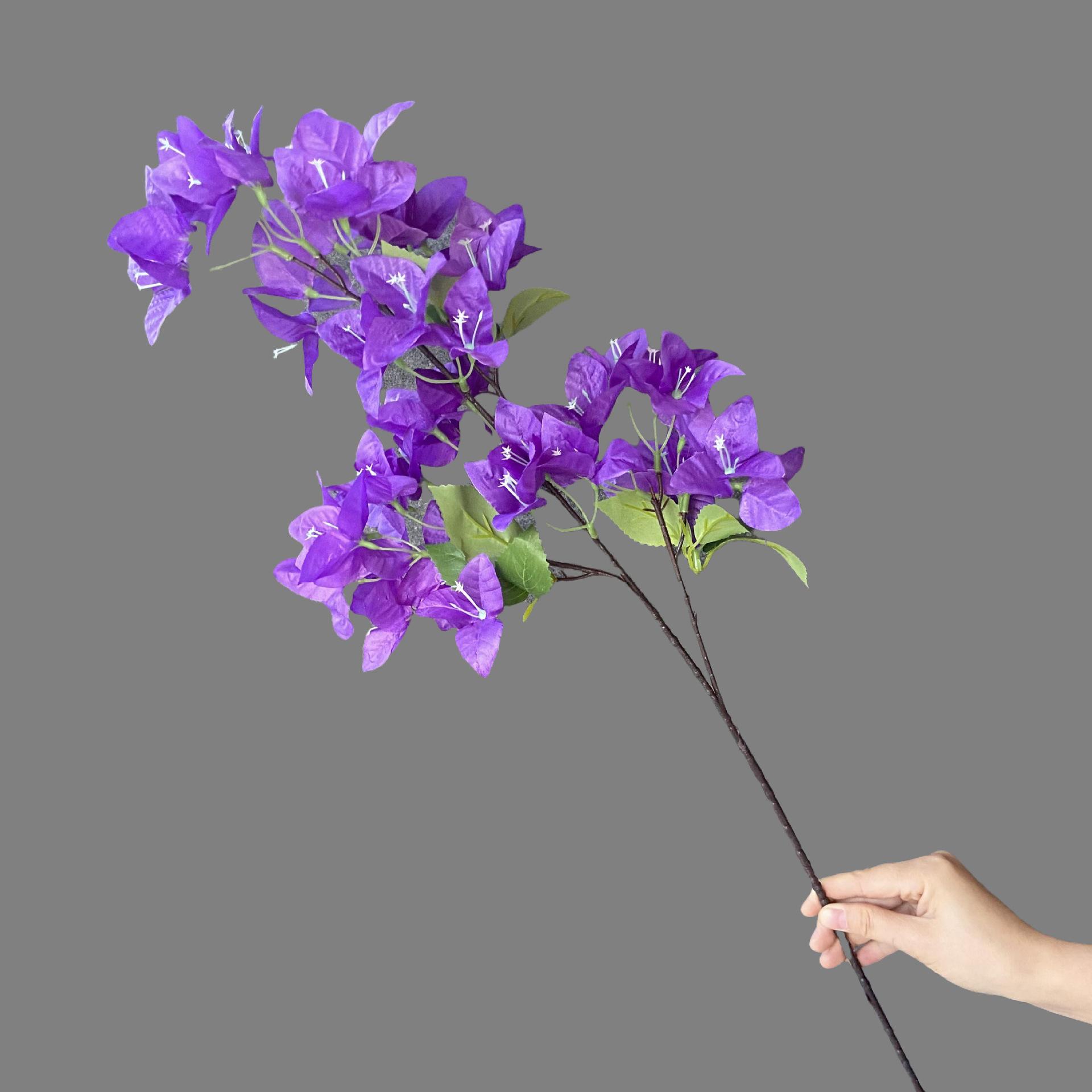 

24/51 Heads Artificial Plum Blossom Real Touch Silk Flower New Simulation Flower Home Purple-51 Heads