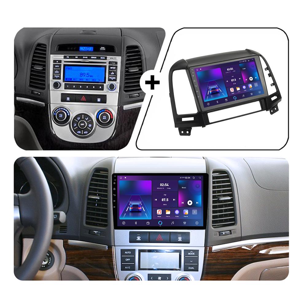 Android Car-Play Car Radio For Hyundai Santa Fe II 2006-2012 Multimedia Player Head Unit Stereo GPS Navigation BT WIFI,2+64GB