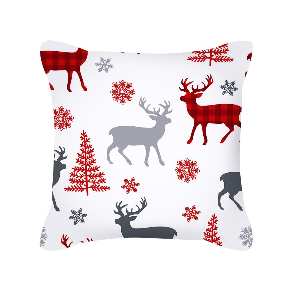 New Ins Nordic Cartoon Christmas Pillow Cover Holiday Gift Square Cushion Cover Pillow Cover
