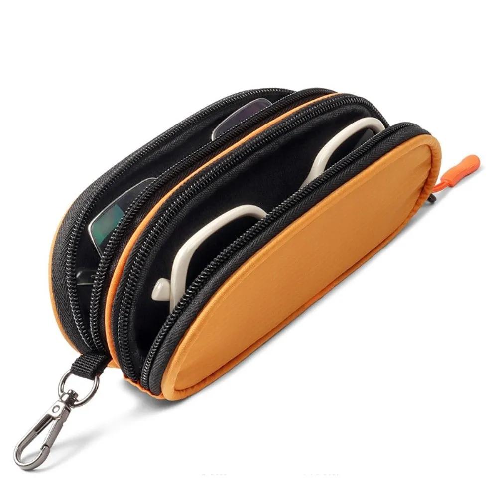 

Portable Double Layer Sunglasses Case Durable Waterproof Glasses Storage Box Multi-Functional Glasses Bag Outdoor оранжевый