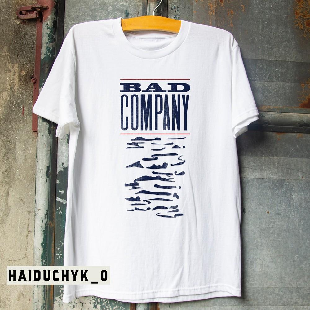 Bad Company Унисекс Белая Футболка S-5XL Унисекс Футболка S