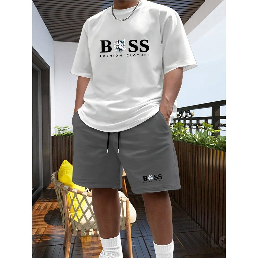 Men's Two-piece Sportswear Short Sleeved T-shirt and Pants Set Running and Fitness Sportswear 2026 Summer Big Discount