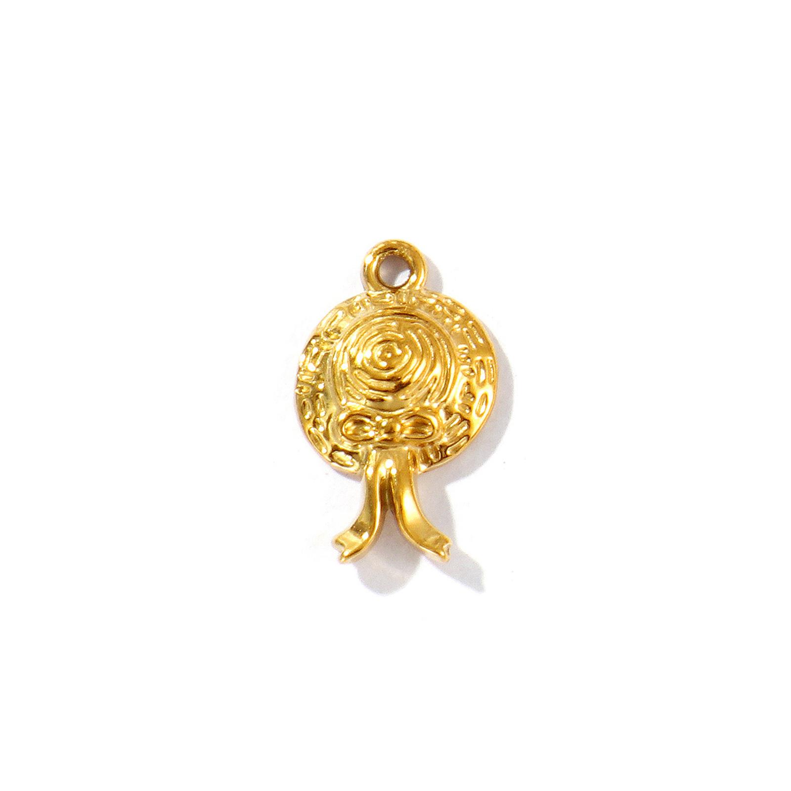 

2 PCs 304 Stainless Steel Charms Round Eye of God Water Droplet Slippers Cactus 18K Gold Plated Pendant For Necklace DIY Making