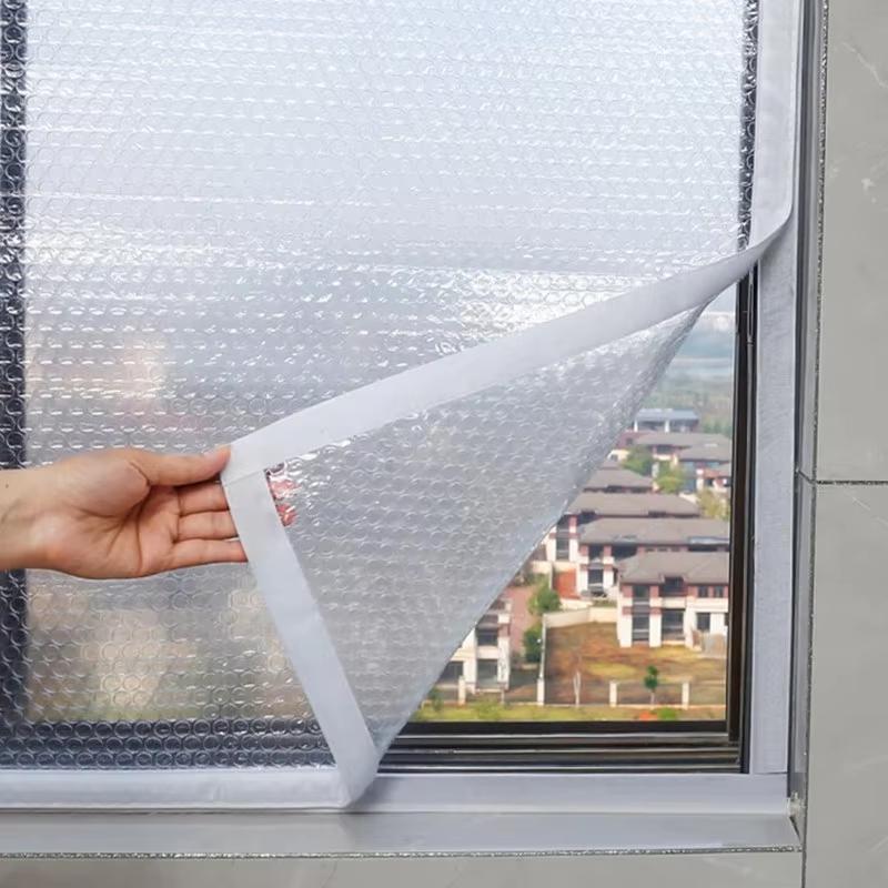 Windproof Sealing Film Household Winter Doors and Windows Insulation Film Self Adhesive Bubble Thermal Insulation Film Keep Warm